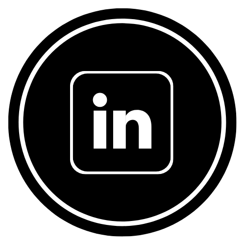 black and white linkedin logo symbol