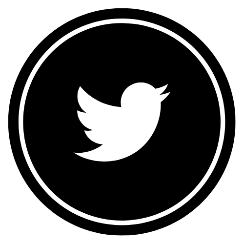 black and white twitter logo symbol